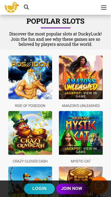 Giochi da casinò Ducky Luck per dispositivi mobili