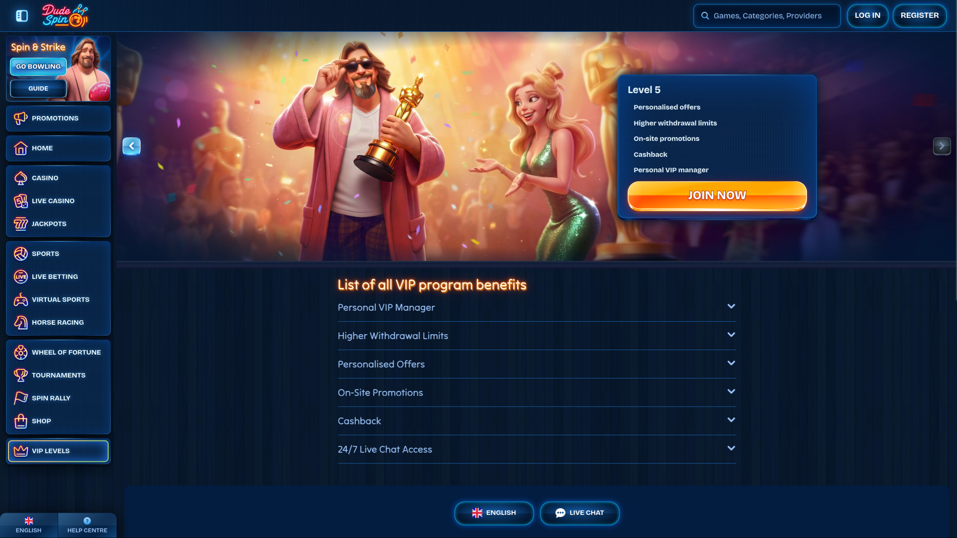 DudeSpin Casino VIP Program