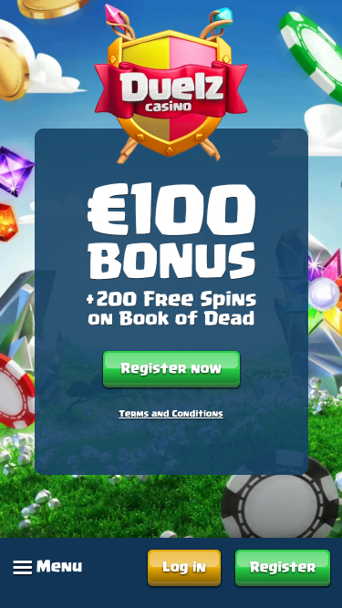 Duelz Casino Homepage Mobile