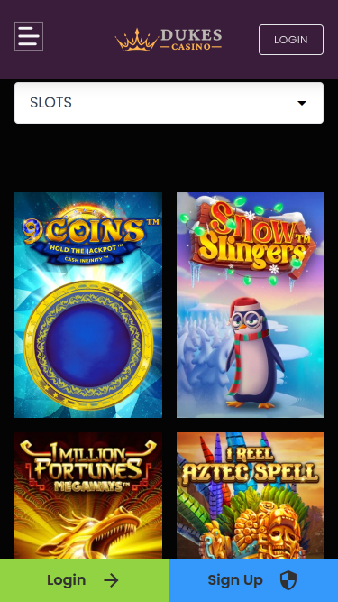 Dukes Casino Games Mobile