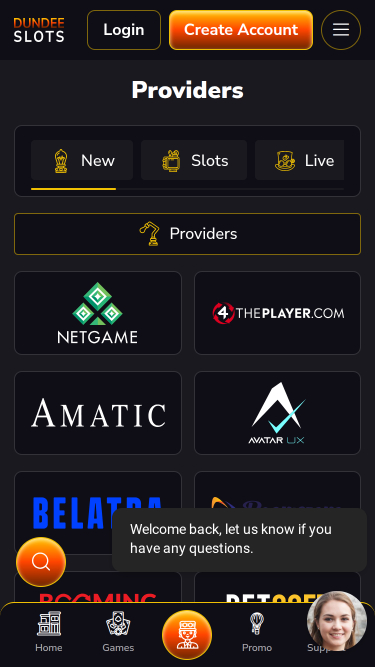 Développeurs de jeux de casino Dundeeslots pour mobile