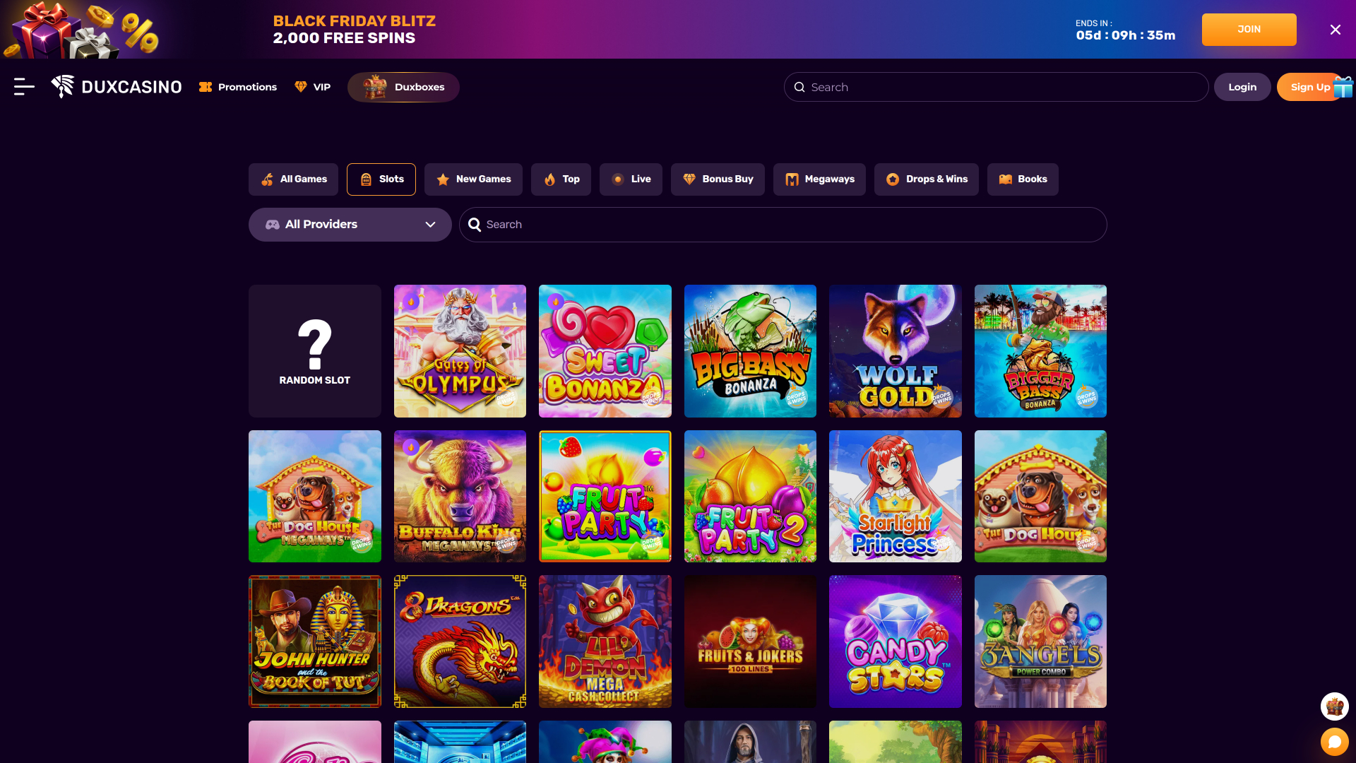 Jeux de casino Dux sur ordinateur