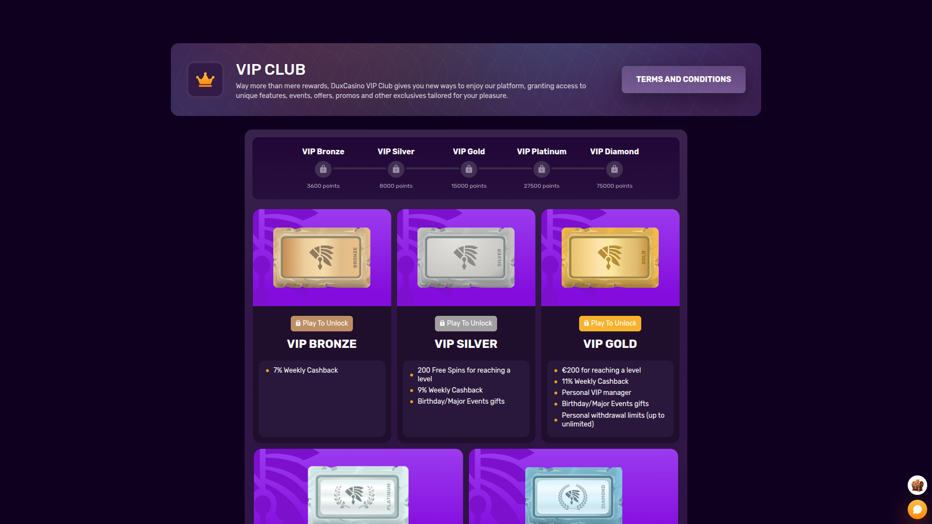 Programme VIP de bureau Dux Casino