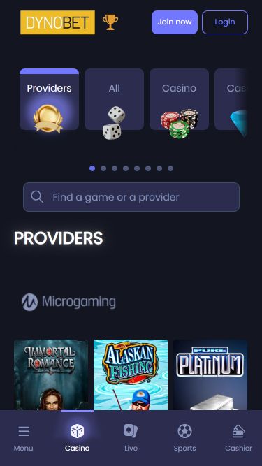 Développeurs de jeux d'images pour mobile Dynobet Casino