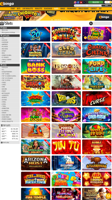 Développeurs de jeux Ebingo Mobile