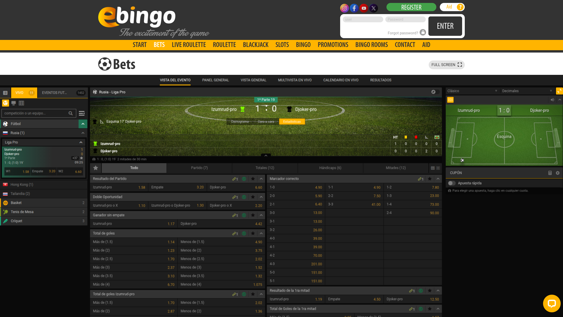 Sports Ebingo version bureau