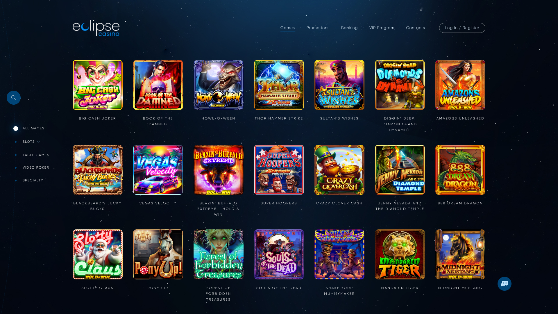 Eclipse Casino-Spiele für Desktop