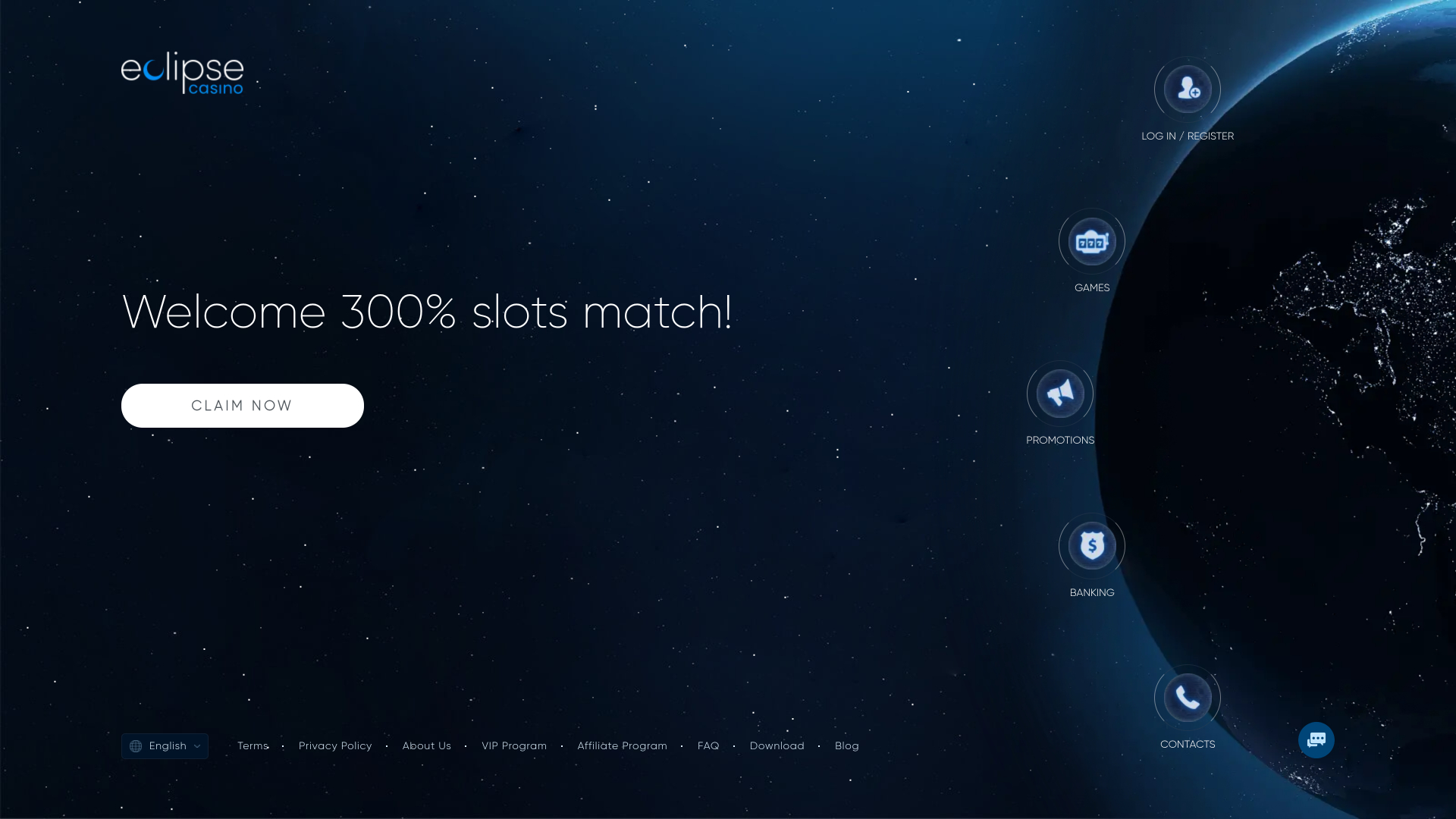 Eclipse Casino Desktop Startseite