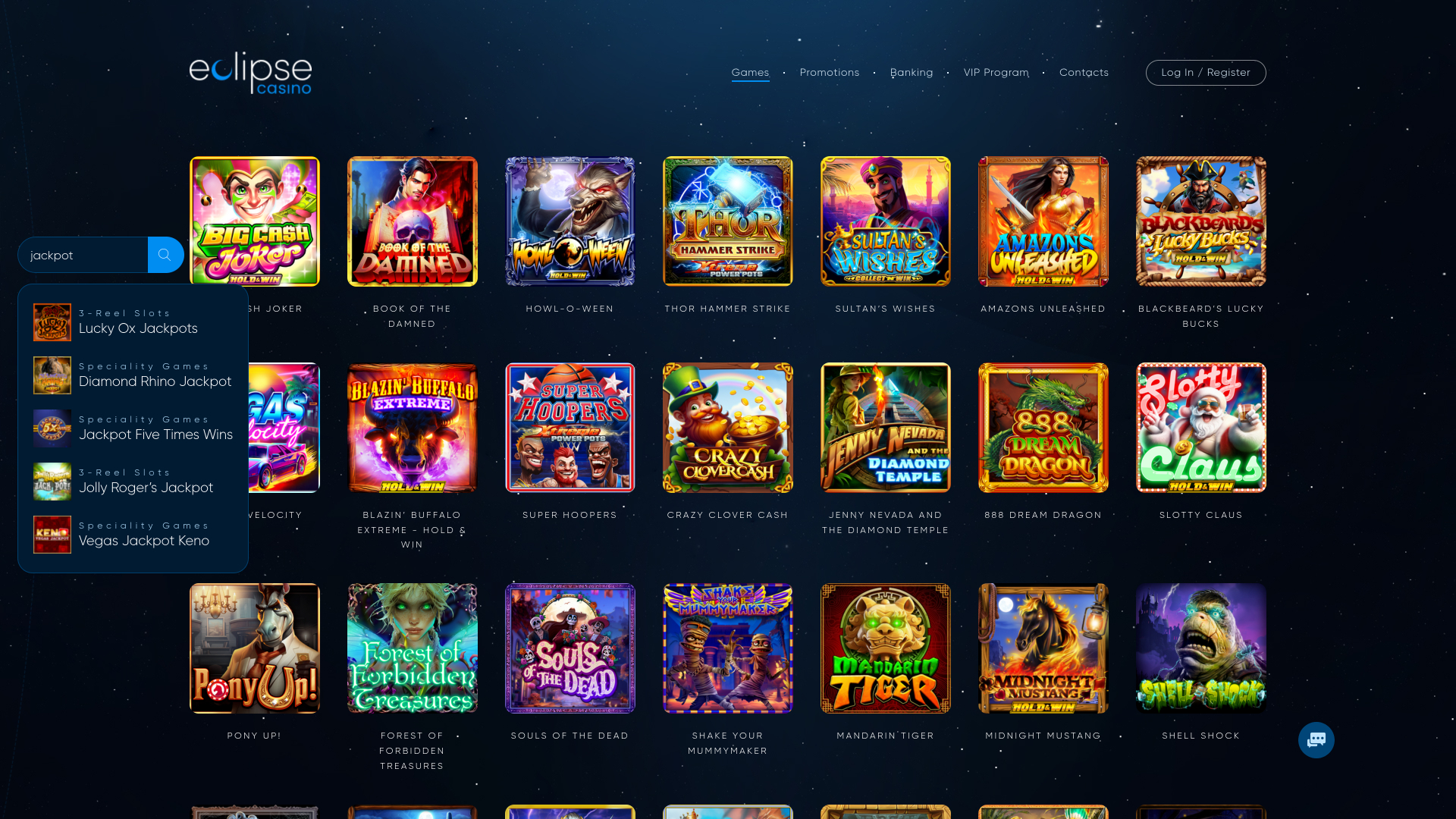 Eclipse Casino Jackpot Desktop