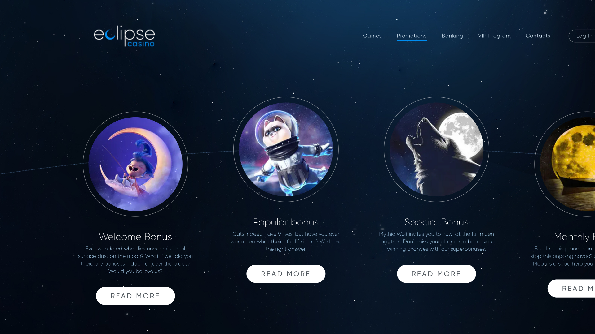 Eclipse Casino-Aktionen Desktop