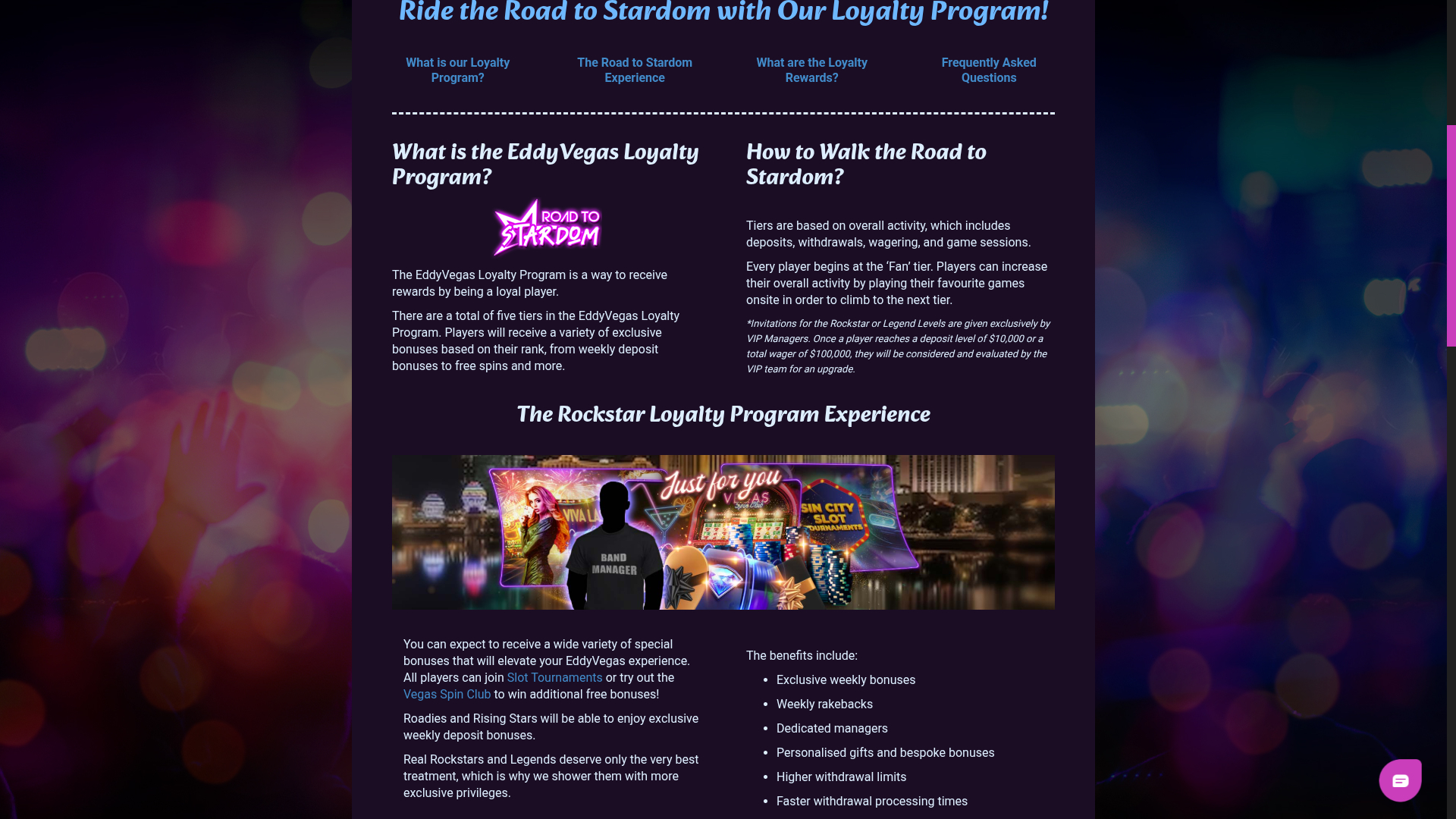 Programme VIP de bureau Eddy Vegas