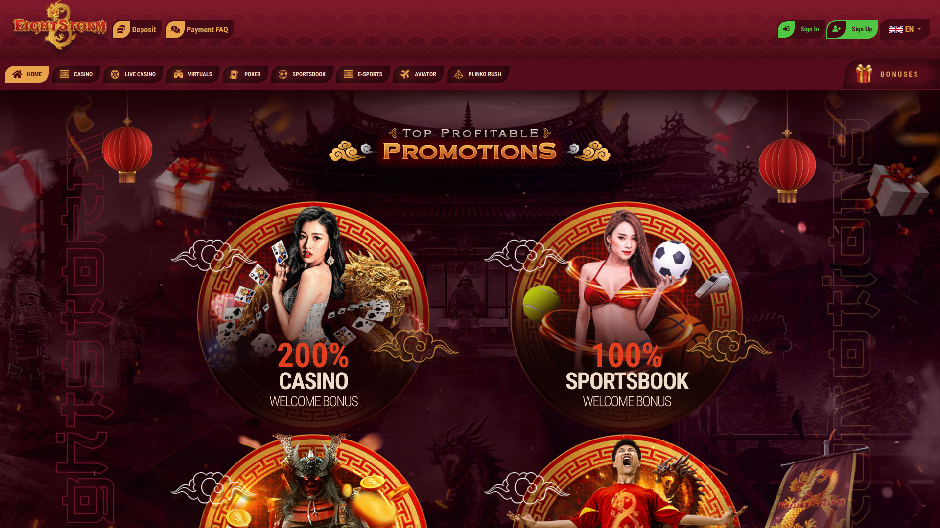 Promotions du casino Eight Storm version bureau