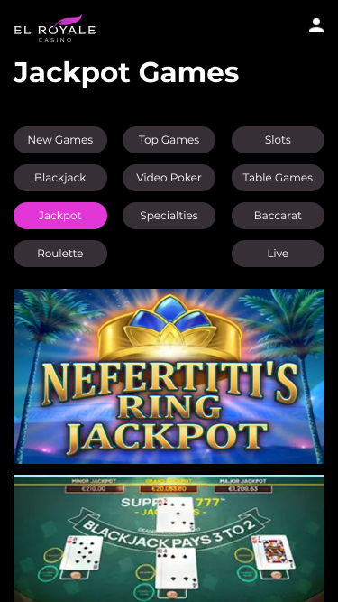 Le jackpot du Royale Casino Mobile