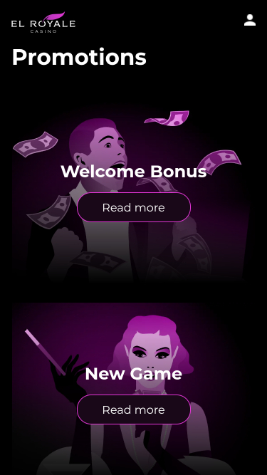 Promotions mobiles du casino El Royale