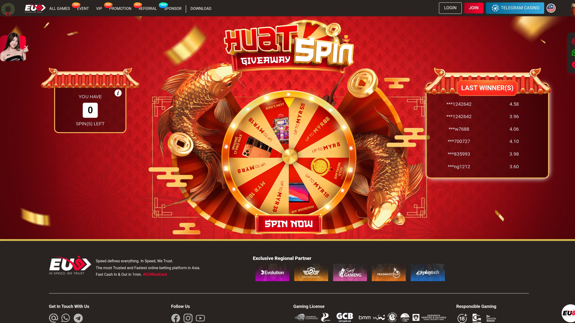 Hunt Spin EU9 Casino для настольного компьютера