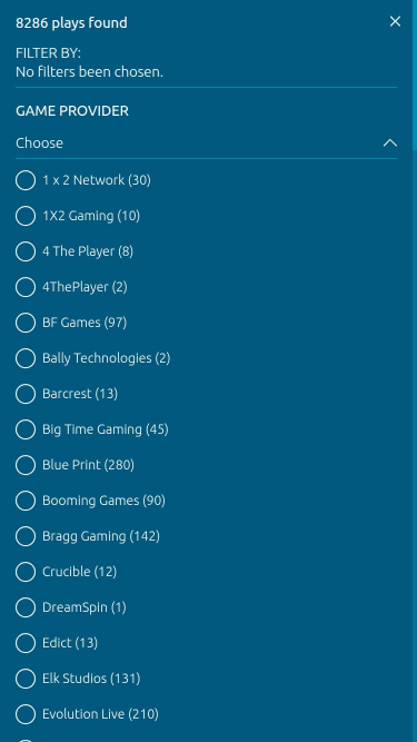 Desarrolladores de juegos EUcasino Móvil