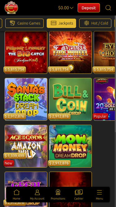Euro King Casino Jackpot Mobile