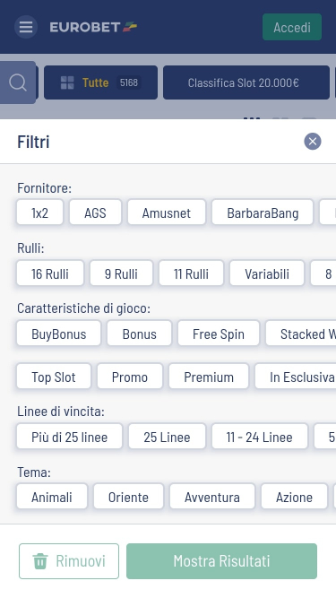 Desenvolvedores de jogos para dispositivos móveis do Eurobet Casino