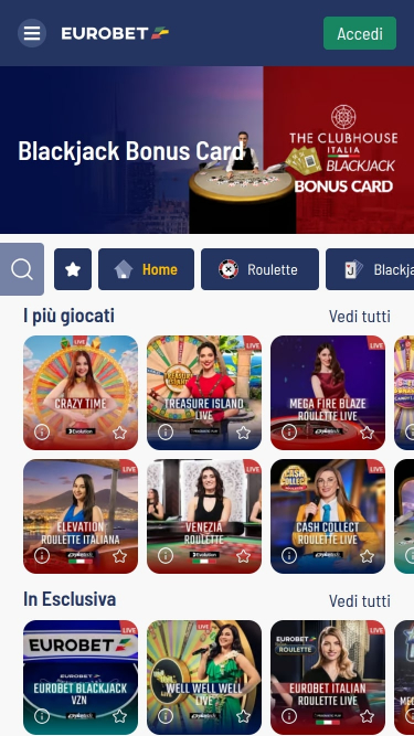 Cassino Eurobet Dealer ao Vivo Móvel