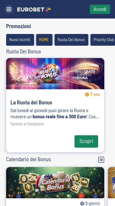 Promoções do Eurobet Casino para dispositivos móveis