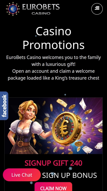Promotions EuroBets Casino Mobile