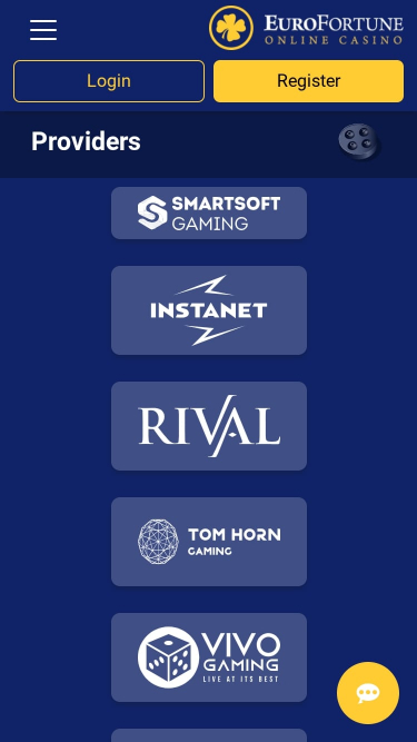 Desarrolladores de juegos de casino EuroFortune para dispositivos móviles