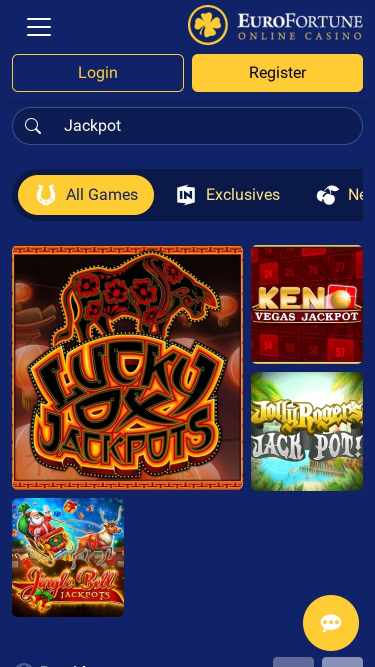 Jackpot móvil del casino EuroFortune