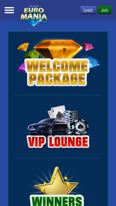 EuroMania Casino Promotions Mobile
