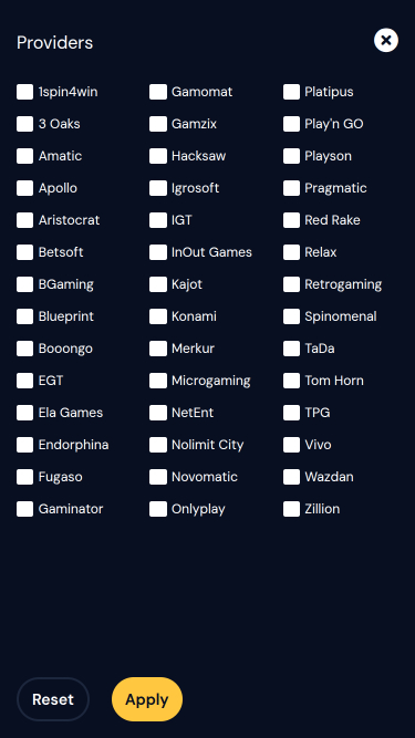 Développeurs de jeux de casino 777 en Europe (mobile)