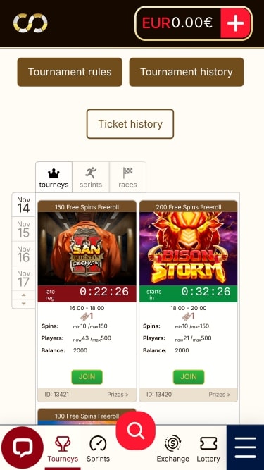 Everum Casino Tournois Mobile