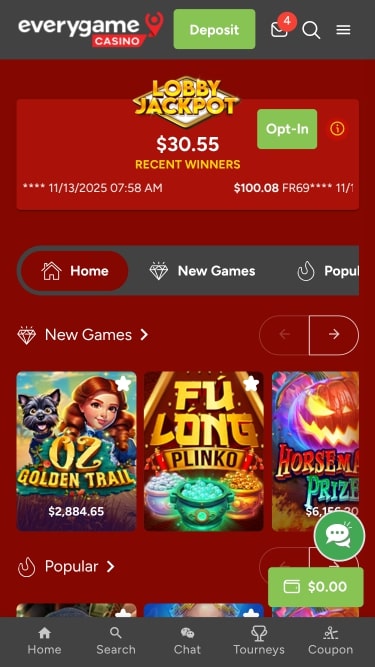 Everygame Casino Games Mobile