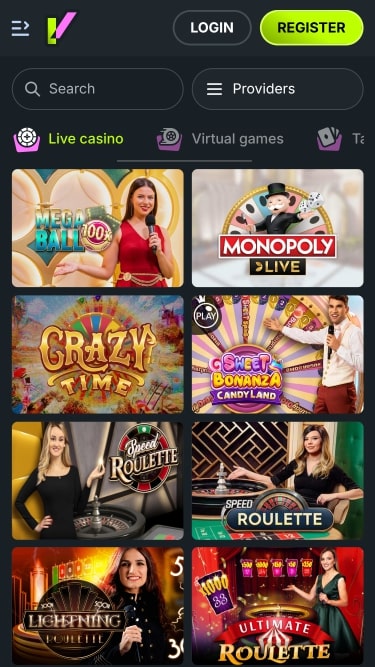 Evobet Casino Live Dealer Mobile