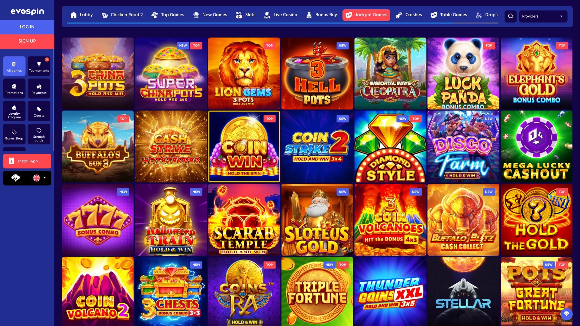 EvoSpin Casino Bote Escritorio