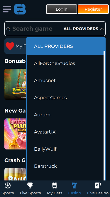 Développeurs de jeux mobiles de Exclusive Bet Casino