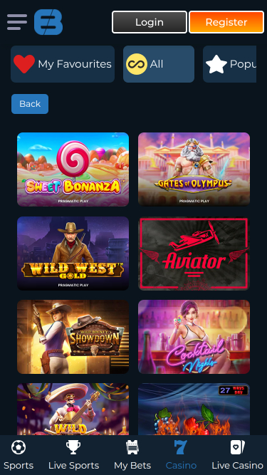 Jeux mobiles de Exclusive Bet Casino