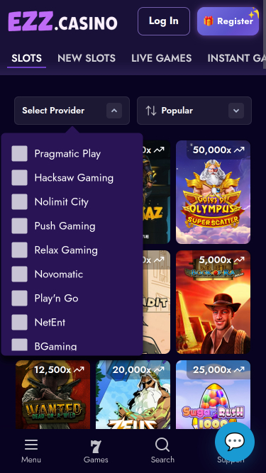 Développeurs de jeux de casino EZZ Mobile