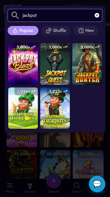 Jackpot du casino EZZ Mobile