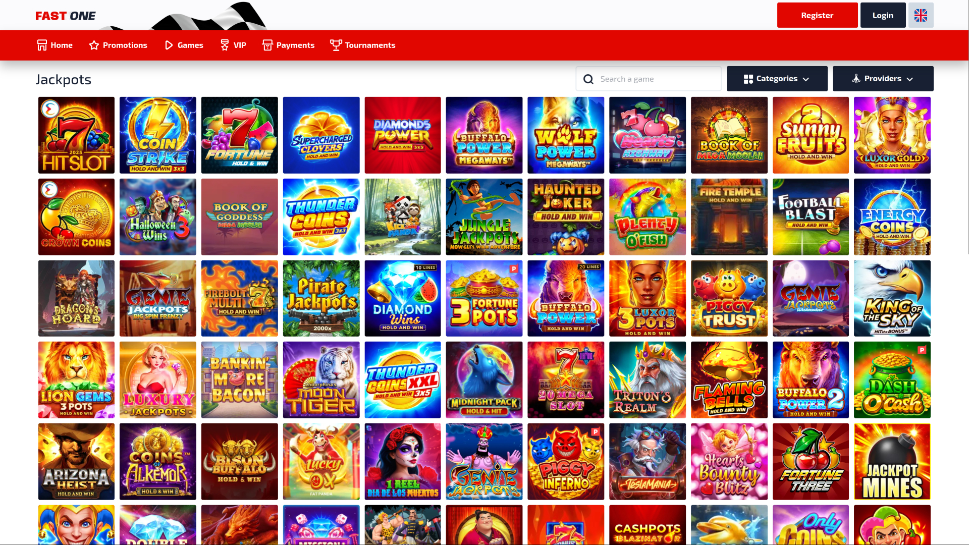 Jackpot de F1 Casino pour ordinateur de bureau