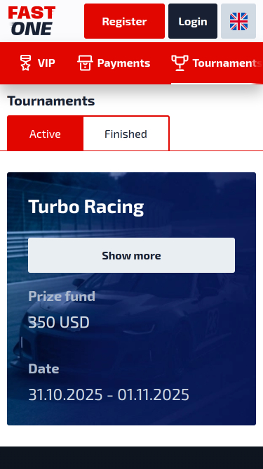 Tournois mobiles de F1 Casino