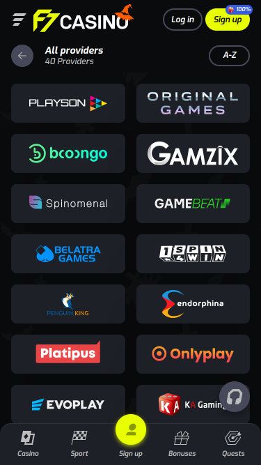 Desarrolladores de juegos móviles de F7 Casino