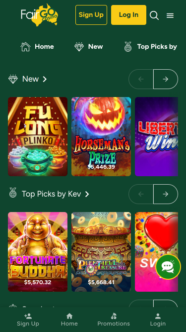 Jeux mobiles du Fair Go Casino