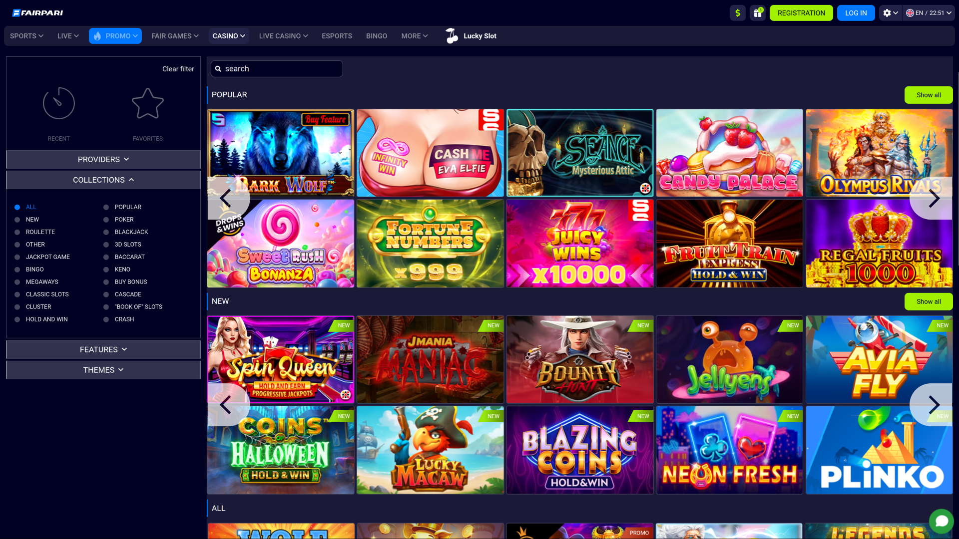 FairPari Casino Desktop Games