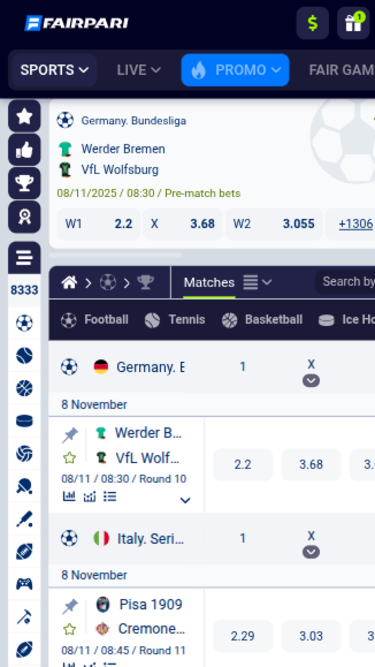 FairPari Casino Mobile Sports