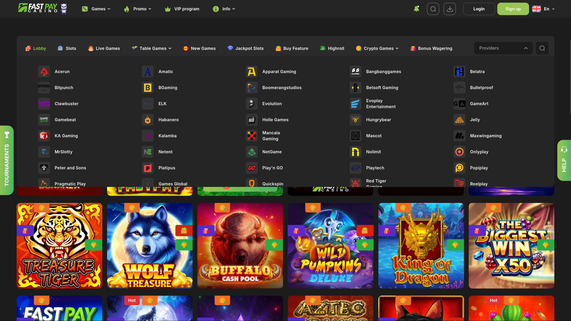 Développeurs de jeux de Fastpay Casino sur ordinateur