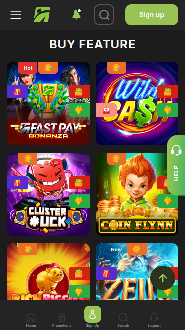 Fonction d'achat de Fastpay Casino sur mobile