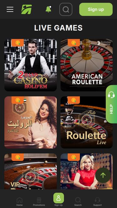 Croupier en direct de Fastpay Casino sur mobile