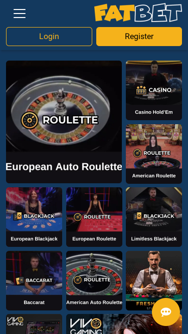 FatBet Casino Mobile Live Dealer