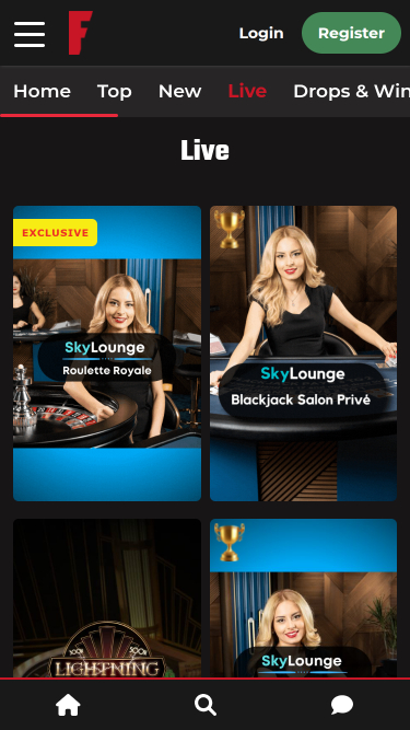 Crupier en vivo de FatBoss Casino para móvil