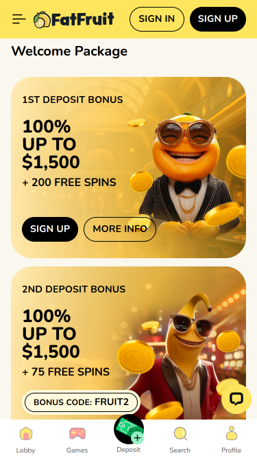 FatFruit Casino Mobile Promotions