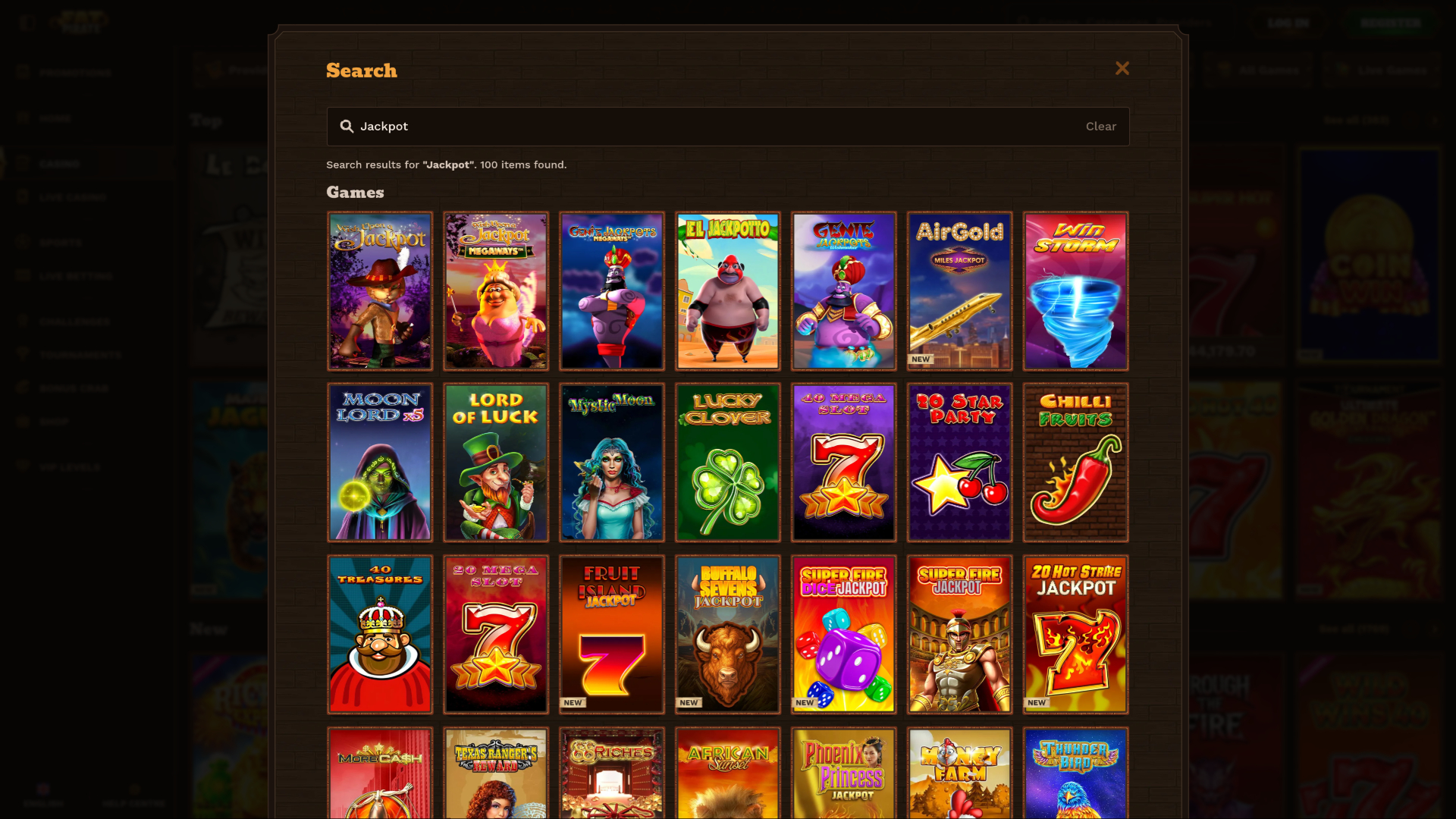 FatPirate Casino Desktop-Jackpot